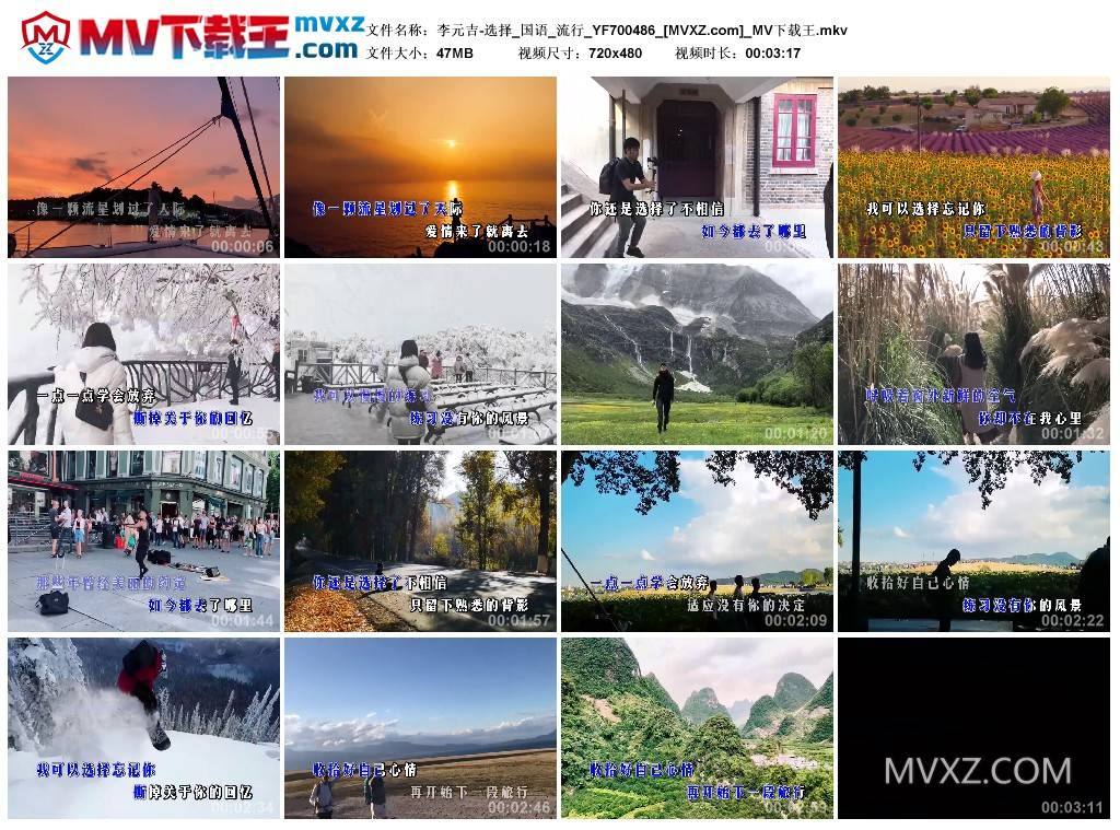 李元吉-选择_国语_流行_YF700486